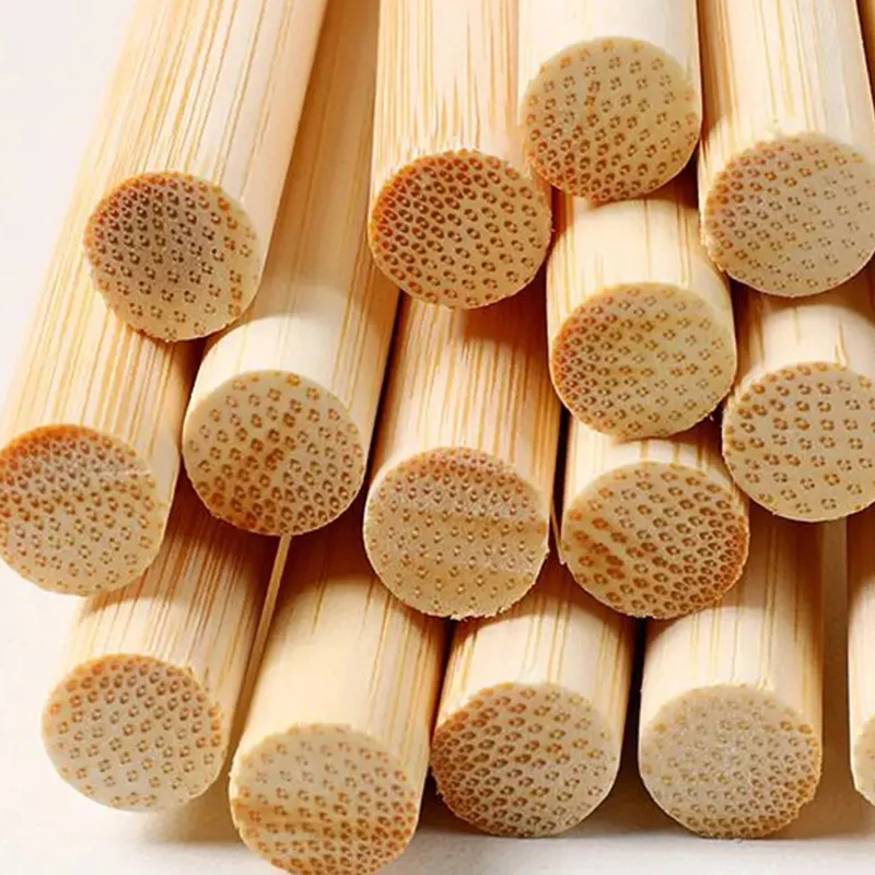 Disposable 5*500mm Personalized cotton Candy Woodenice Cream Sticks Barbecue Grilling Skewers Bamboo Round Sticks Of Top Quality