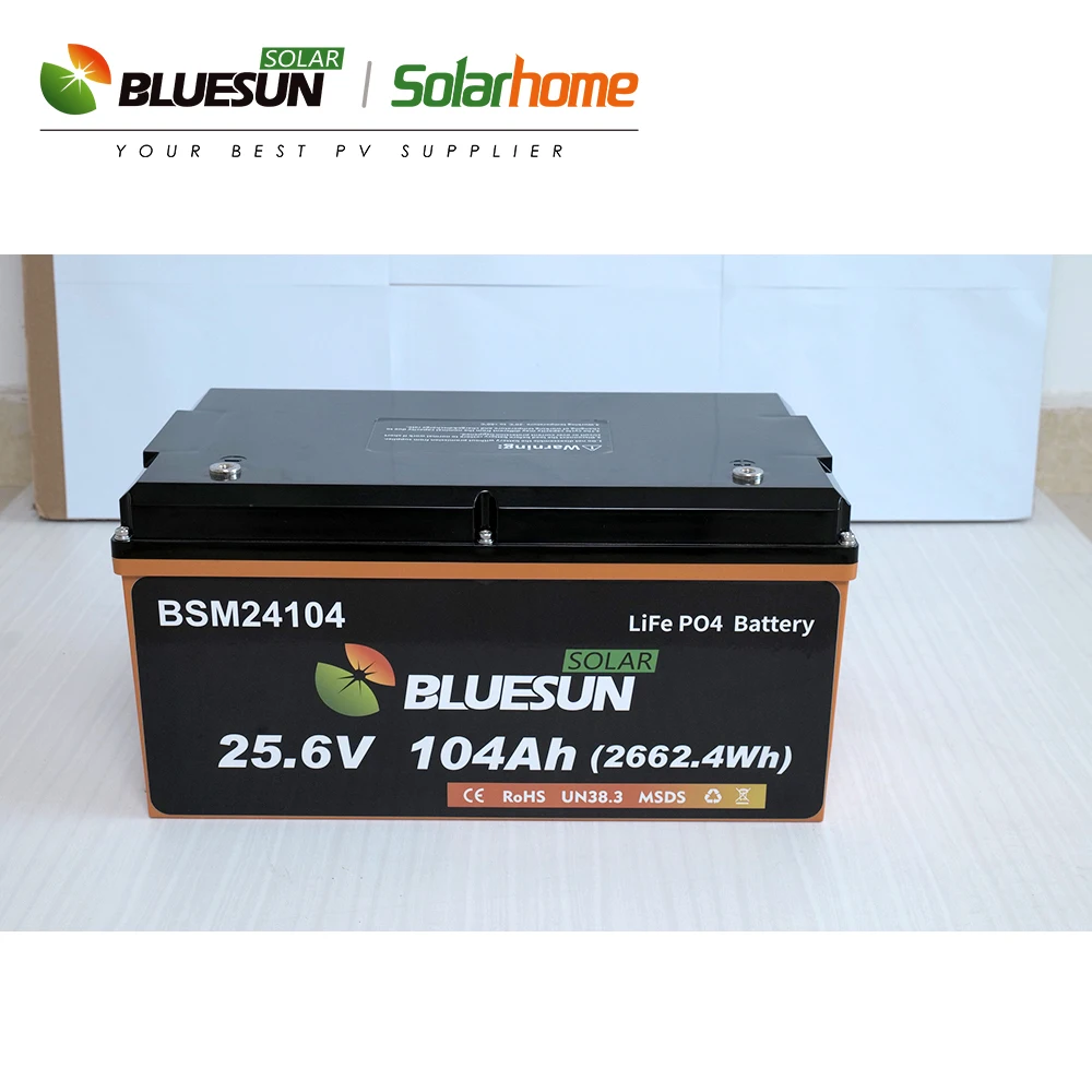 Bluesun Lithium Battery 12V 104AH 208AH 24V 104AH High Power Wholesale Economical High-quality Charge 6000 Times For House use