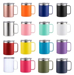 Carabiner Mug Wholesale Double Wall Stainless Steel Coffee Cup Camping Tumblers With Carabiner Mug
