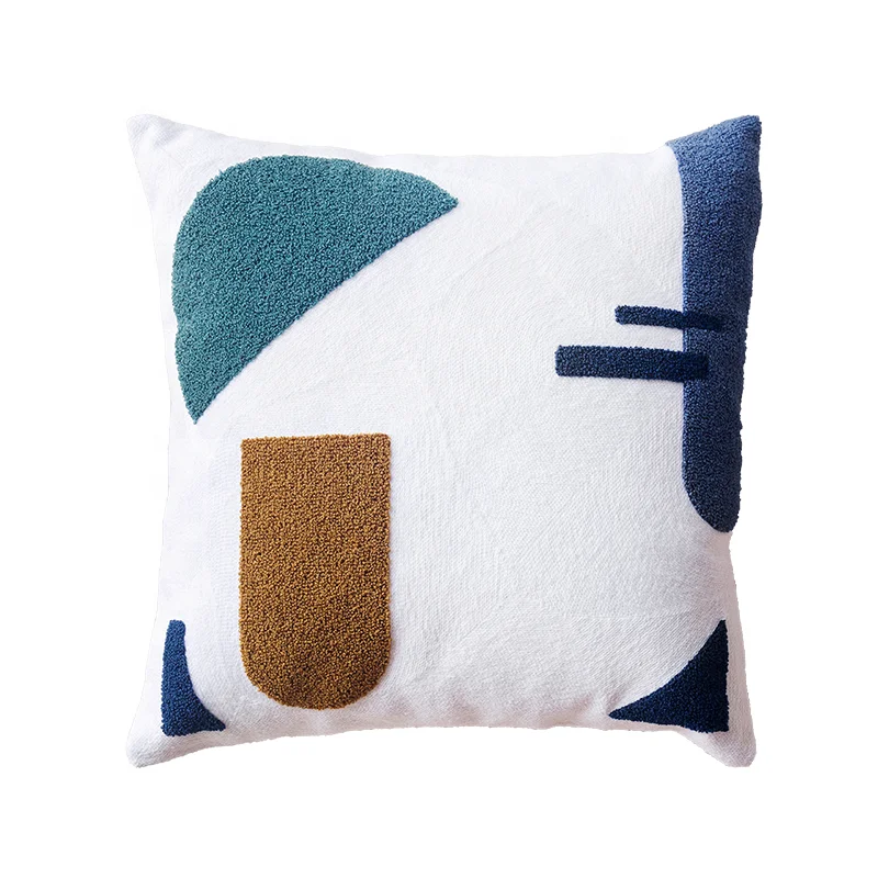 Cheersee colorful cream modern accent pillow cases italian embroidered 60 x 60 cushion covers with hidden zipper