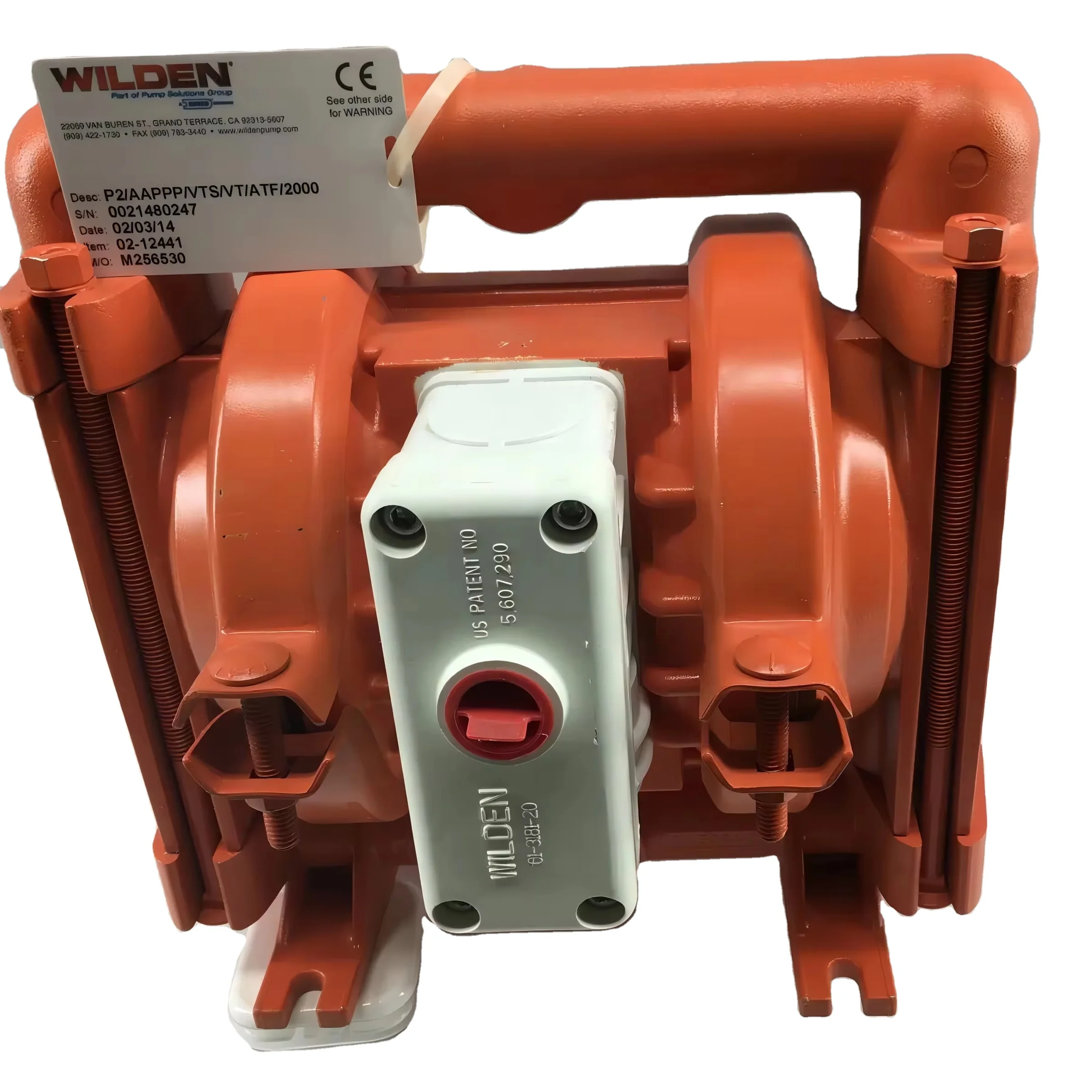 Wilden 1-inch aluminum alloy pneumatic double diaphragm pump with rubber diaphragm
