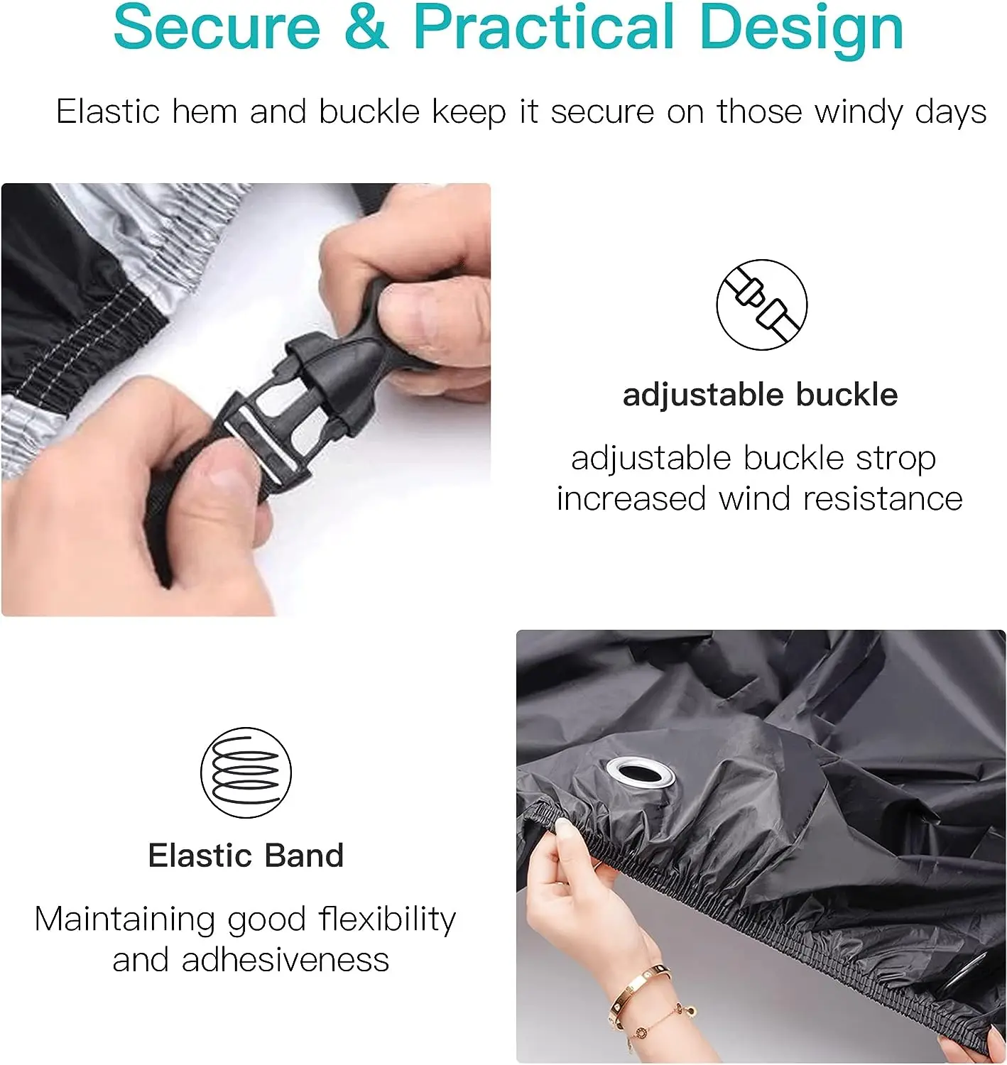 Heavy Duty Bicycle Cover for 2 or 3 Bikes with Lock Holes & Storage Bag, Protect Your Electric or Mountain Bike Accessories