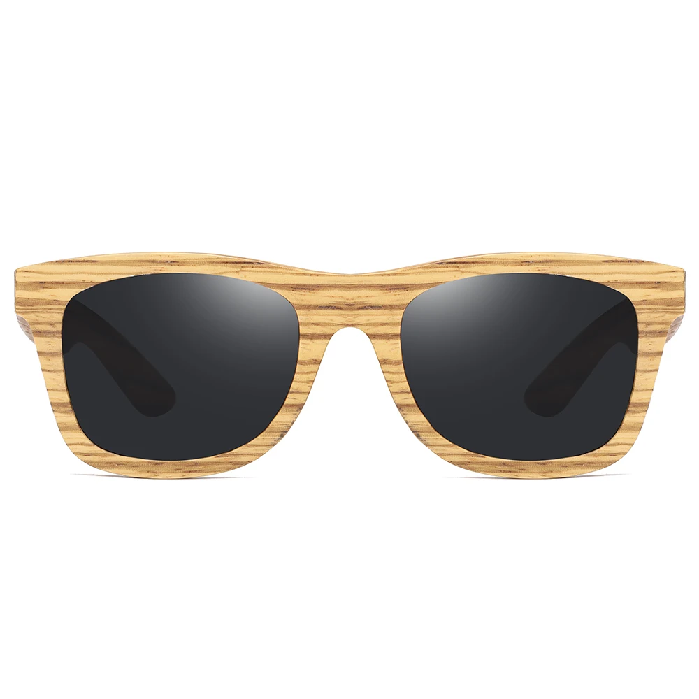 2022 premium eco-friendly custom zebra wooden sunglasses polarized lens