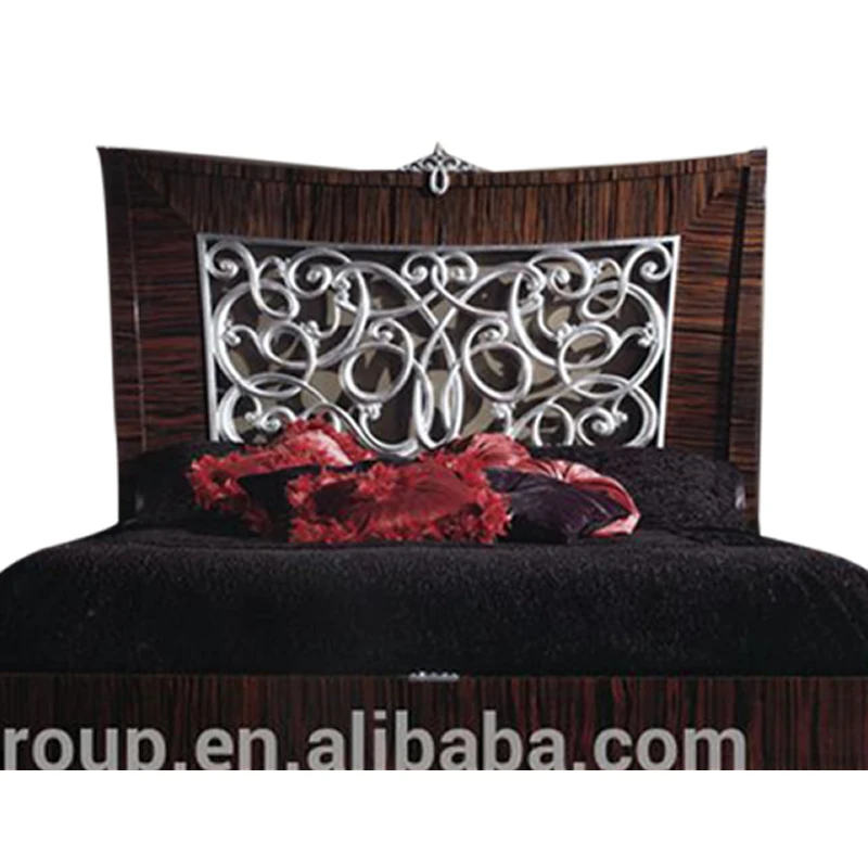 Luxury classic wood carving bed antique bedroom furniture set and high back designer bed