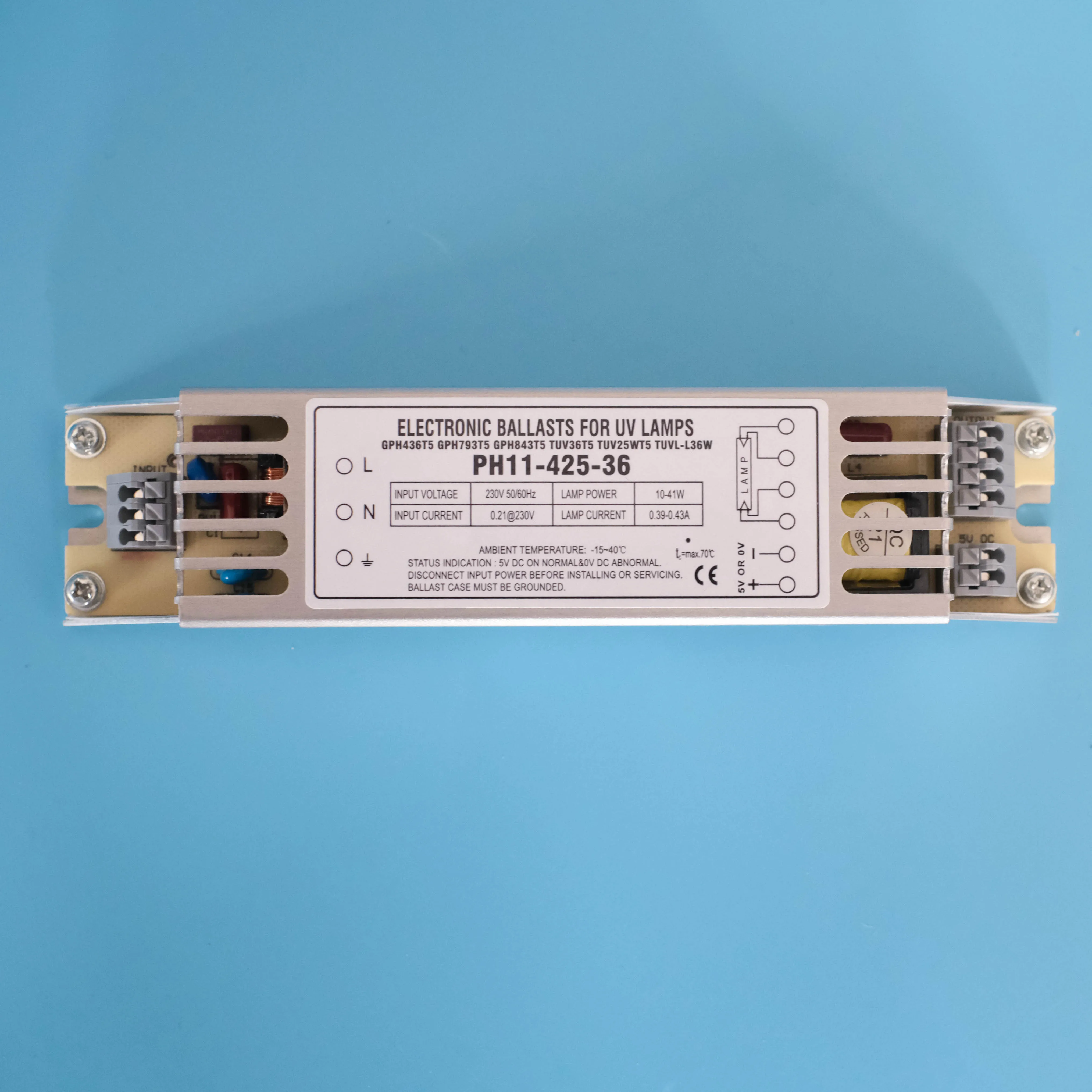 PH11-425-40 uv lamp ballast 10-40watt High Output Sterilizer Light uv ballast 40w For T5 UV Lamp