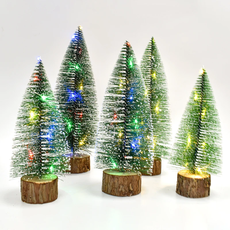 Wholesale mini Christmas tree accessories ornaments Artificial Christmas tree LED home Christmas Tree decoration