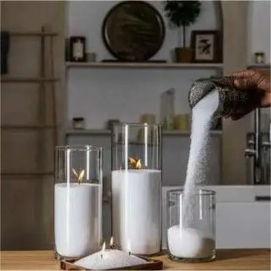 Оптовая продажа натуральные хрустальные свечи ледяной песок воск белый ароматизированный Свадебный порошок индивидуальная упаковка восковая свеча