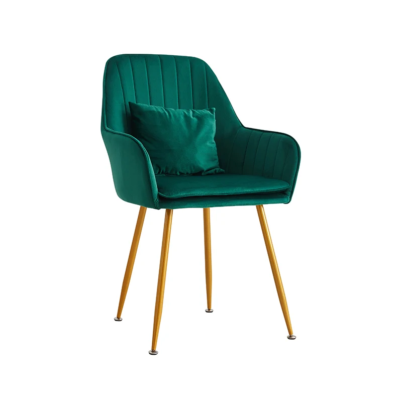 Brown Fabric Upholstered Dining Room Chair Furniture Upholstered Dining Chair Vintage Armchair Cover Velvet Tufted Dining Chair