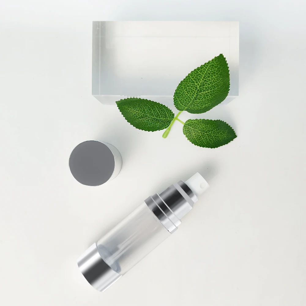 Sample cosmetic refill plastic cream pp cosmetic 15ml 30ml 50ml 80ml 100ml 120ml spray airless bottle