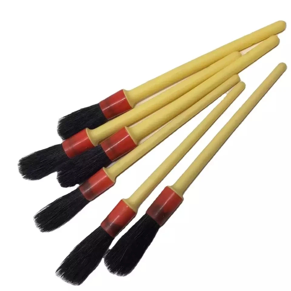Wholesale Hot Sale Different Size Roping Round Paint Wall Brush 5pcs Wood Handle Paint Brush Set