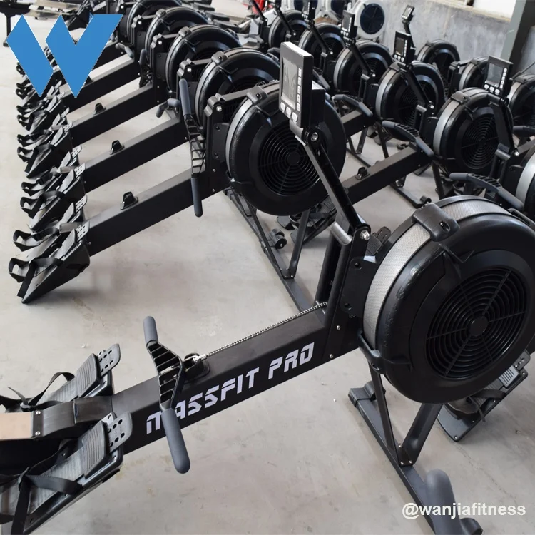 Indoor Equipment Gym Black LCD Display Monitor Heavy Duty Machine Power Rowing Air Rower