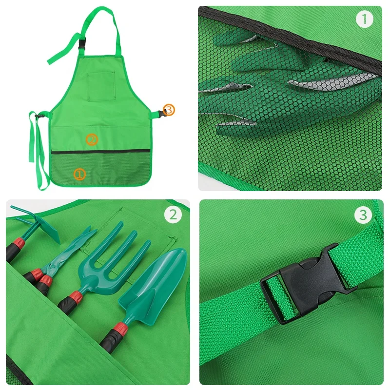 kids garden tools set, Garden Toys hand tools kit with kids Gift Wheelbarrow for kids