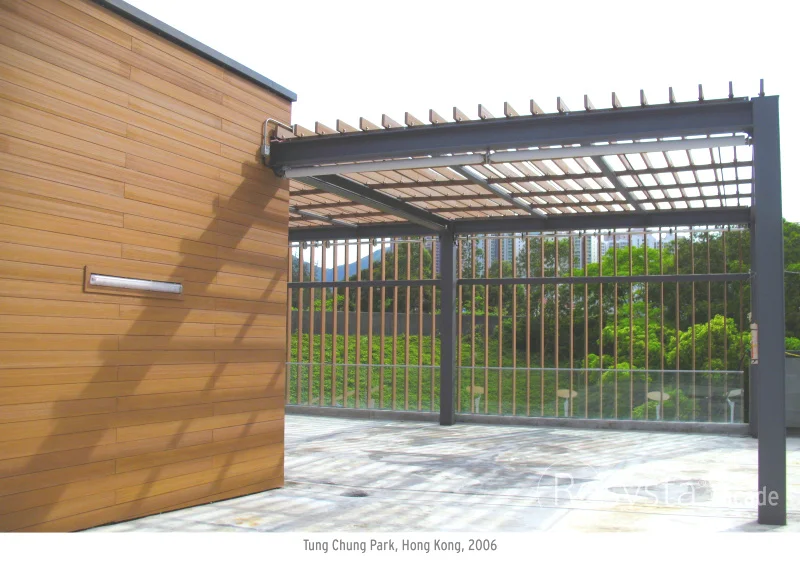 
Natural Weather Resistant Resysta Wood Sun Louver Outdoor Shutter 