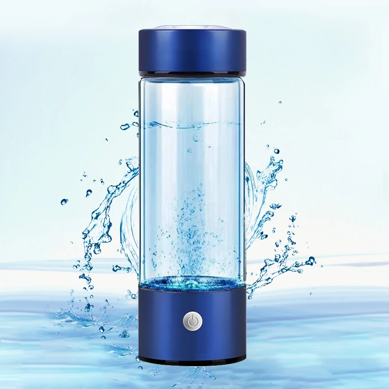 electrolytic premium 450ml USB pem hydropures hydrogen infused water glass ionizer bottle cup maker gift OEM 3 in 1 manufacturer