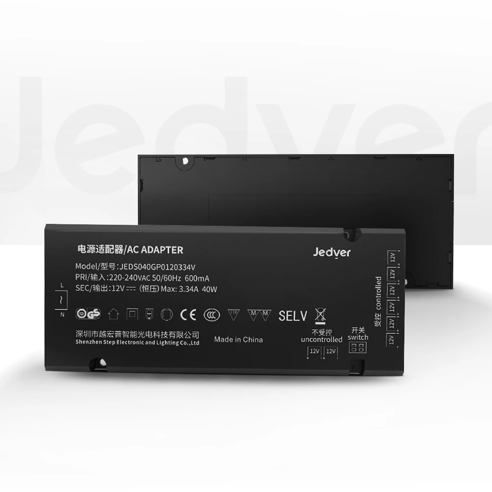 220-240V AC 40W DC 12V 3.34A OVP OCP SCP OTP JEDVER Integrated LED Driver