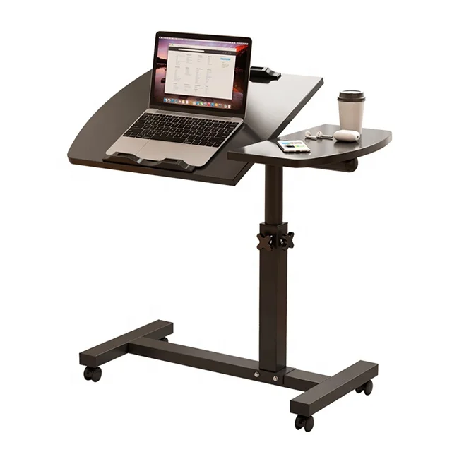 Portable adjustable laptop table for bed foldable