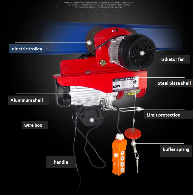 
wholesale mini electric hoist 100kg small electric winch for hoist cheap price 