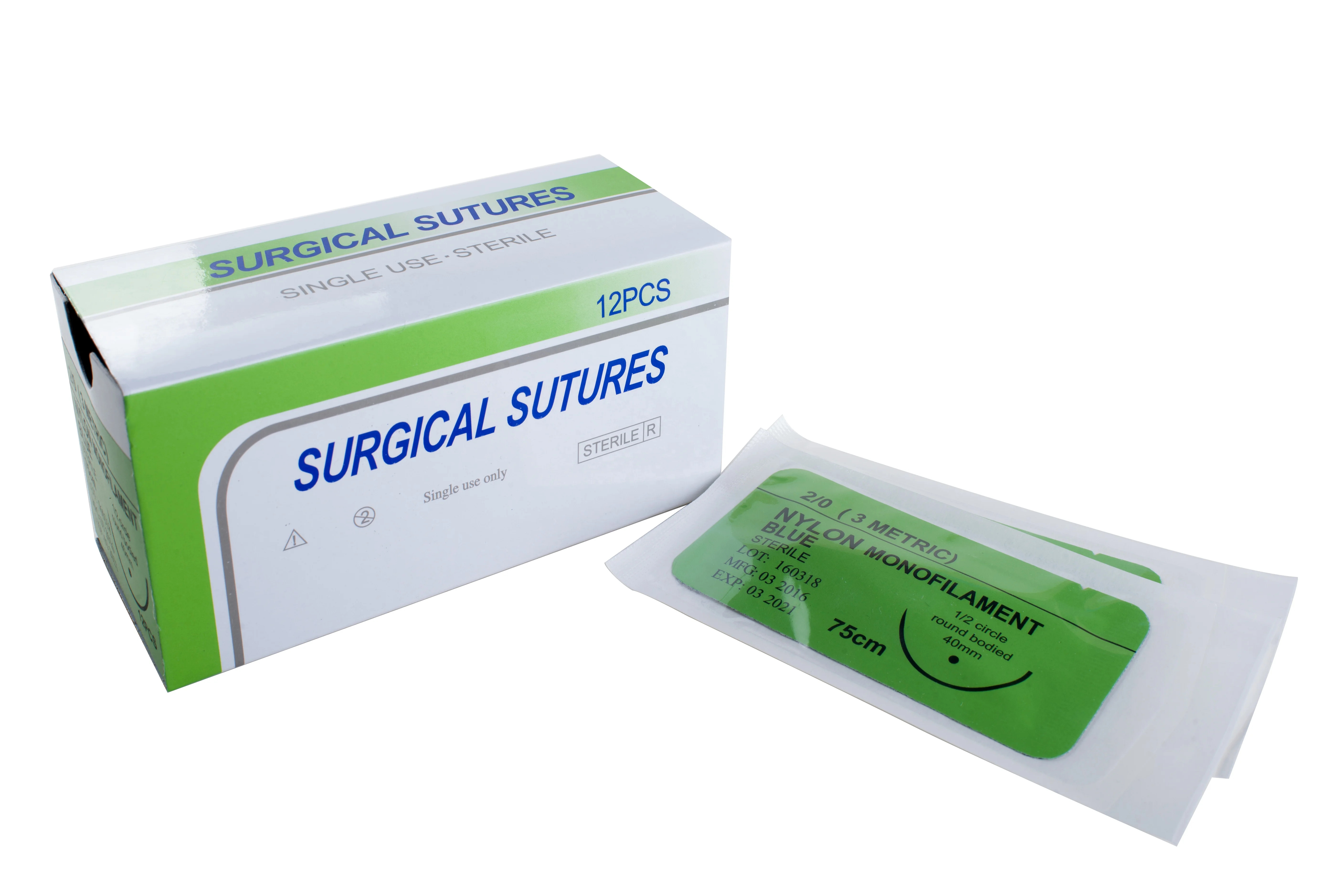 
absorbency disposable surgical sutures with needles thread Silk Braided 