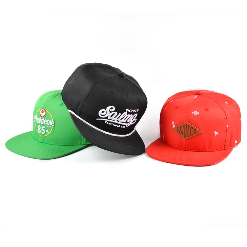 Wholesale New Fashion Embroidery Nylon Snapback Cap Rope Nylon Hat