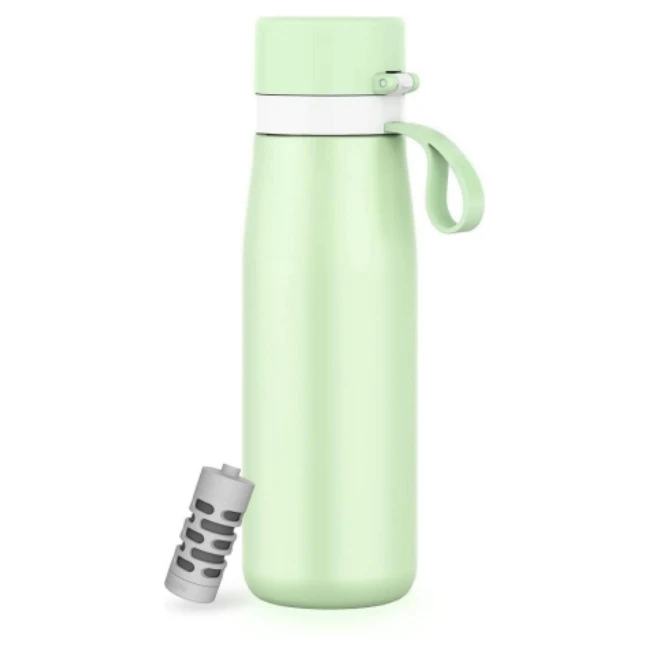 Outdoor Large Capacity stainless steel insulated portable cup with filter and straw sport water bottle kettle