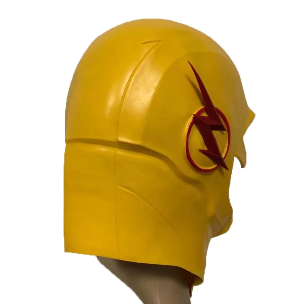 
Molezu Marvel Cinematic Universe Mask Fancy Dress Up Halloween Party Cosplay Latex The Flash Yellow Hero Full Head Mask 