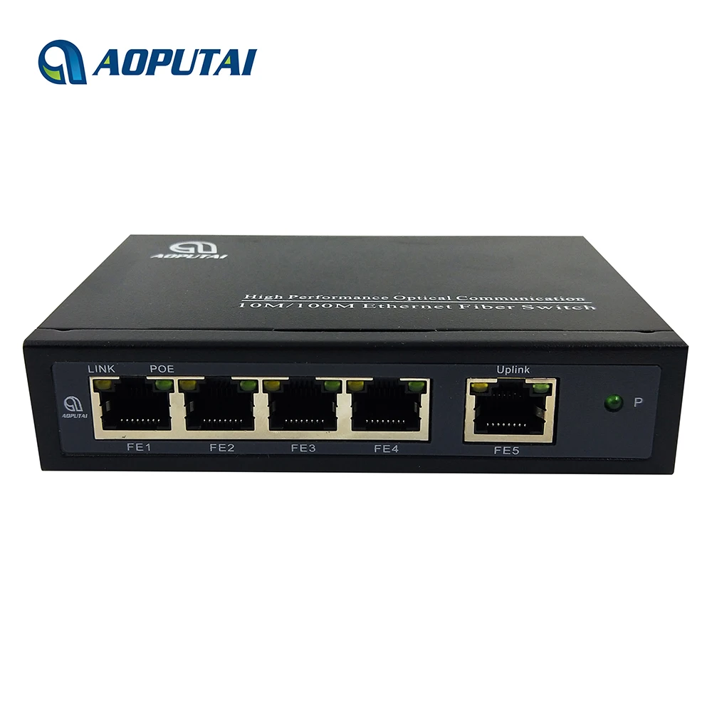 Сетевой Ethernet-коммутатор Poe для систем видеонаблюдения с металлическим корпусом, 5 портов, 100 м
