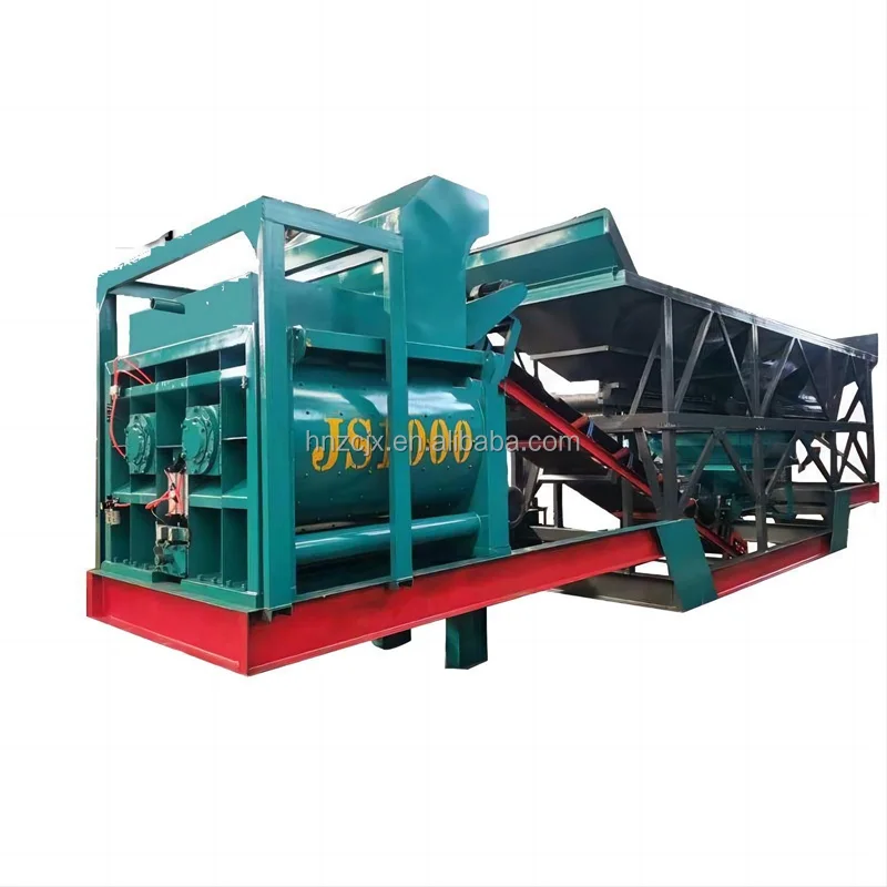 Large Capacity Ready Mixed Concrete Mixing Station 75M3 Automatic Control Twin Shaft Mixer Mobile Batching Plant For Sale