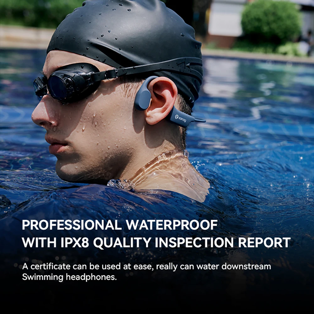 Sanag B30SPro Over-ear Headset Running Built-in 16g/64g MP3 Bone Conduction Headphones IPX8 Waterproof Sweatproof for Sports