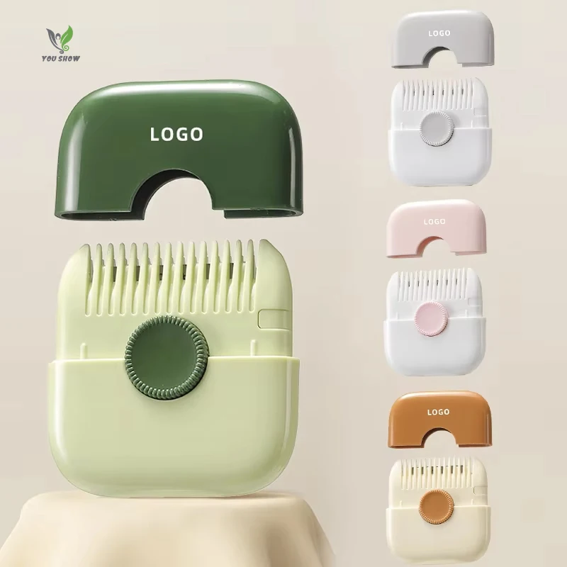 Custom LOGO 2 in 1 Hair Trimmer, Manual Bangs Trimmer Comb for Girls Women, Double Sided Hair Razor Comb Cutter