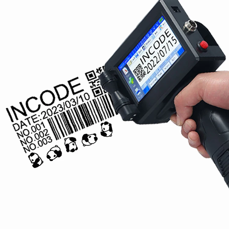 INCODE High Quality Portable Handjet Machine Expiry Date Coder Batch Number Hand Held Gun Jet Handheld Inkjet Printer For Sale