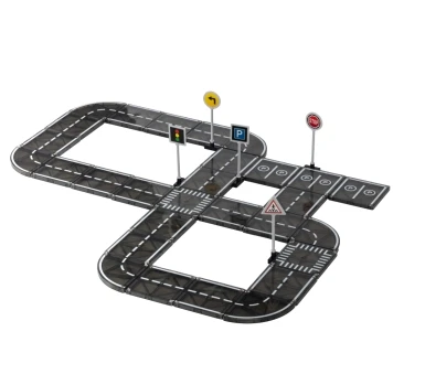 Juego de pista carreras Azulejos magnéticos bloques construction juguetes educativos bolas canicas