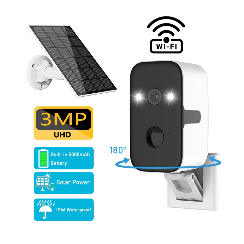 Factory OEM CB57-TZ Wireless WiFi Network Solar Power Battery Camera Smart PIR Human Detection Outdoor Security Camera