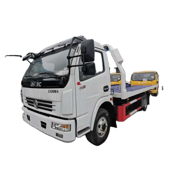 Dongfeng 4x2 Road Rescue Wrecker Truck 3 tons Platform Loading and 4 tons Lifting