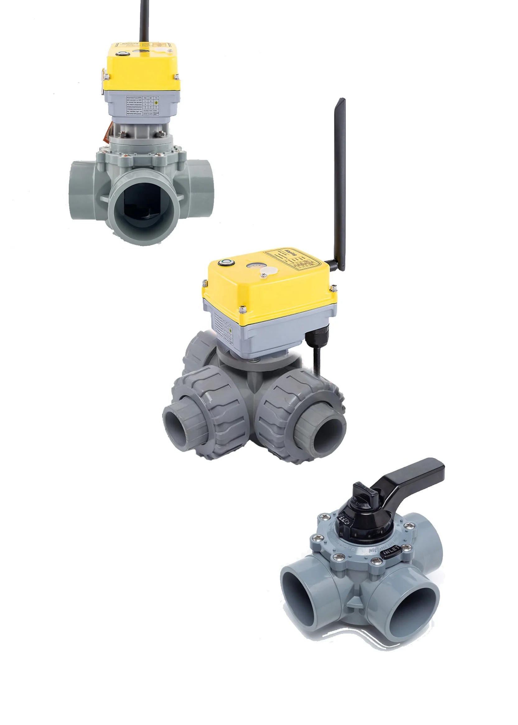 Water 3-way valve, swimming pool 3-way valve, WiFi control valve factory customized electric valve