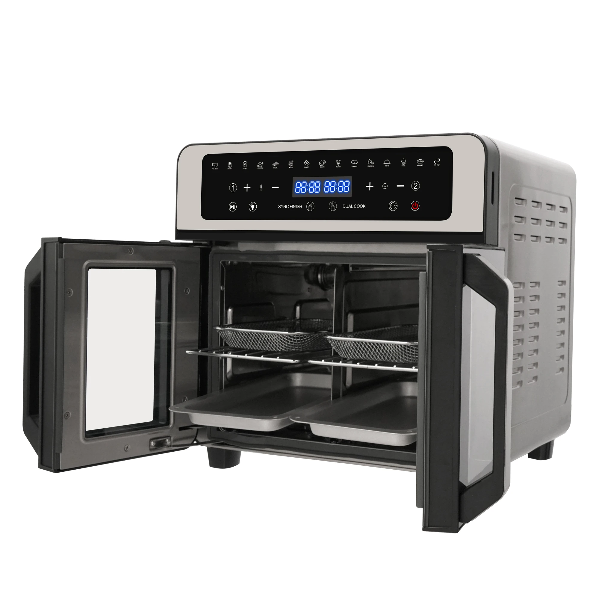 23L Multifunctional Air Fryer Oven  With French Door   Hot Whosale Rapid Heating Electrical Ovens