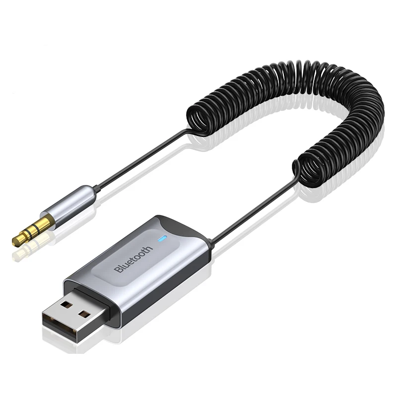 BT Audio Receiver 3.5mm AUX Stereo Wireless Audio Adapter 5.3 Car Music Transmitter receiver Plug and play support TF card