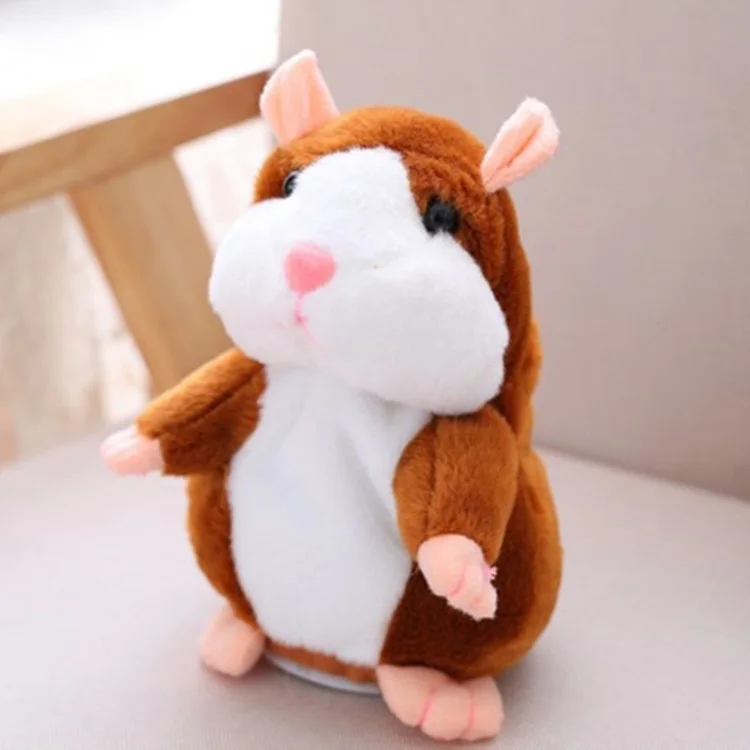 Can talk hamster recording imitate speech shake nod talking hamster 15cm plush toy children cartoon toy gift