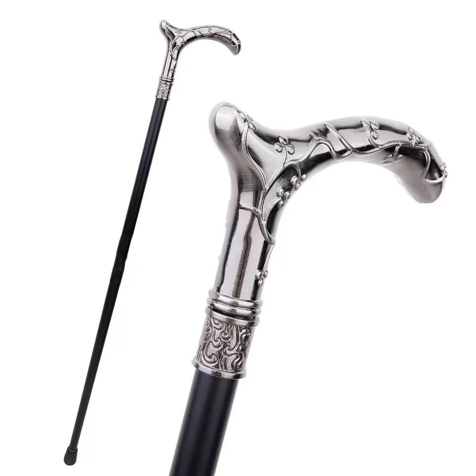 Hot Selling Luxury Crutches T-handle Flower Pattern Wand Metal Gentleman Walking Stick Jazz Stage Props Walking Cane With Sword