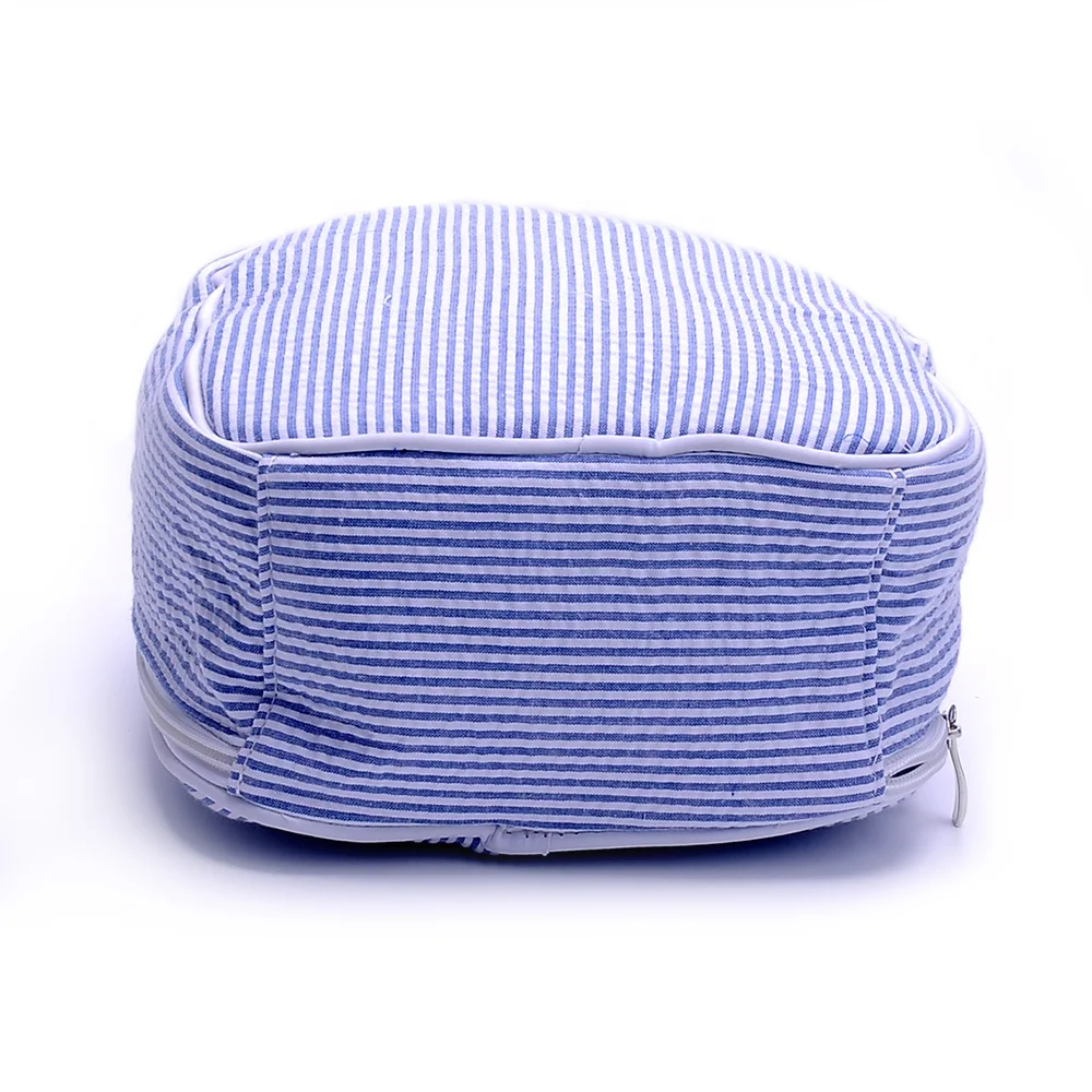 Seersucker Leakproof Peva Lining Cooler Tote Insulated Bags Reusable Lunch Box Bag For Office Picninc DMA09344