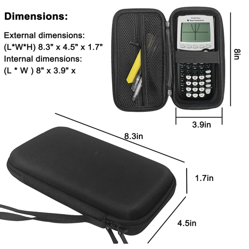 Factory Oxford Fabrics Cover Portable Travel Carrying Waterproof Shockproof Hard EVA Tool Case for graphing calculator