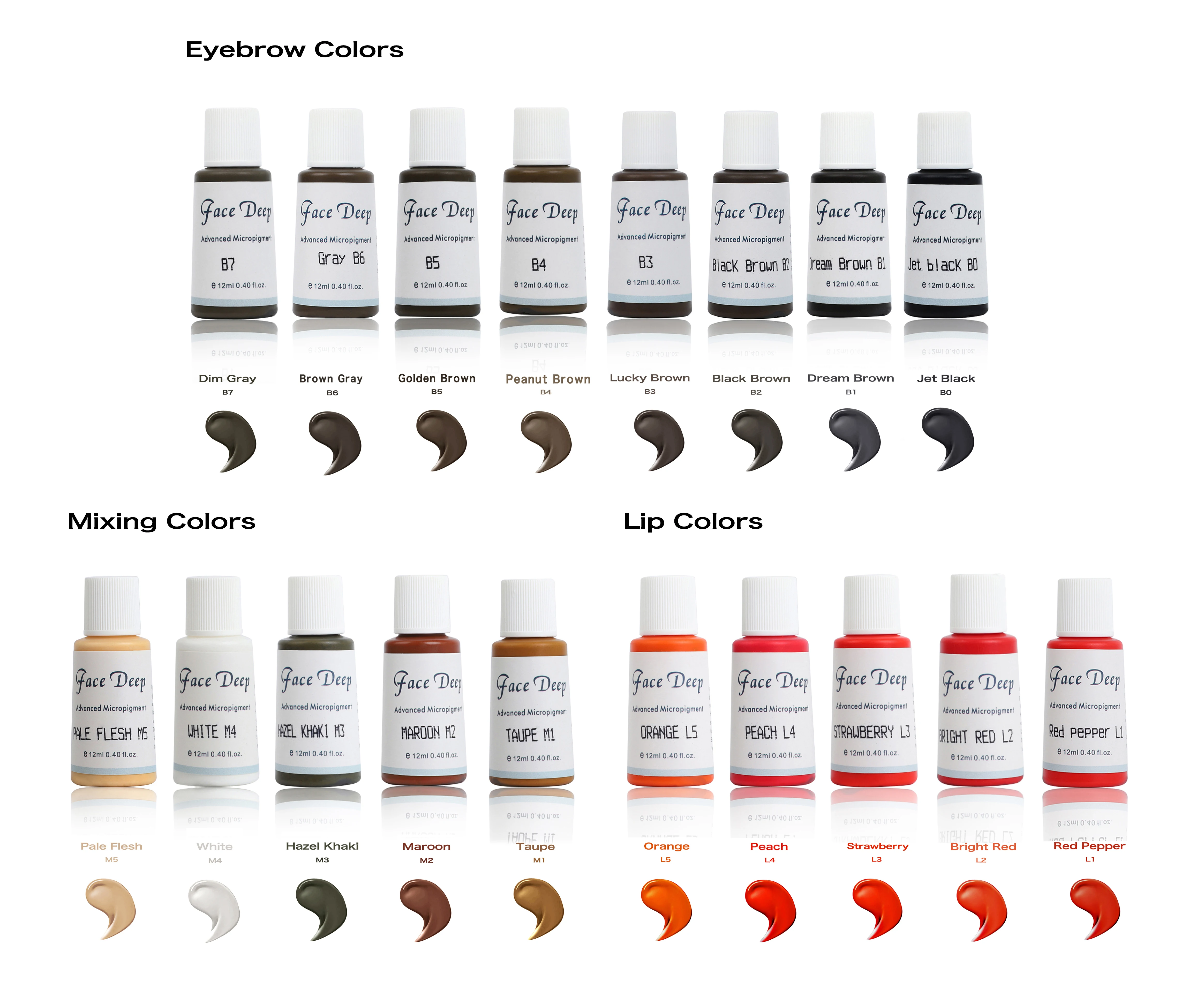 Naturalness OEM Original Material  MicrobladingTattoo Ink Permanent Makeup Lip Tattoo Pigment For Eyebrow Lips