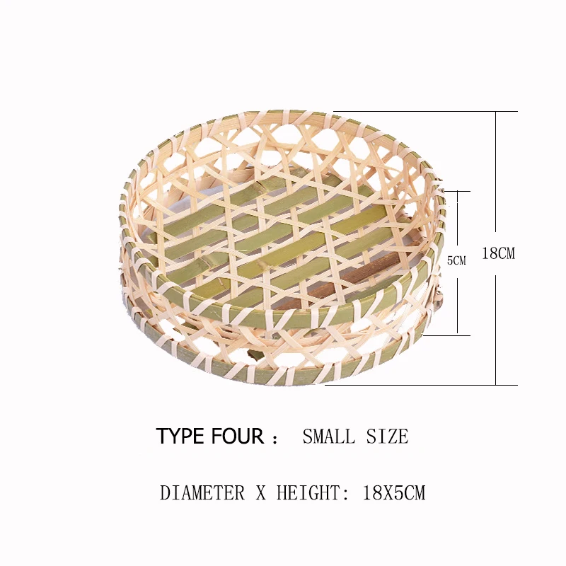 
2021 Hot saleHandmade Natural Round Bamboo Weaving Fruit / Bread / Vegetable Basket For Storage 