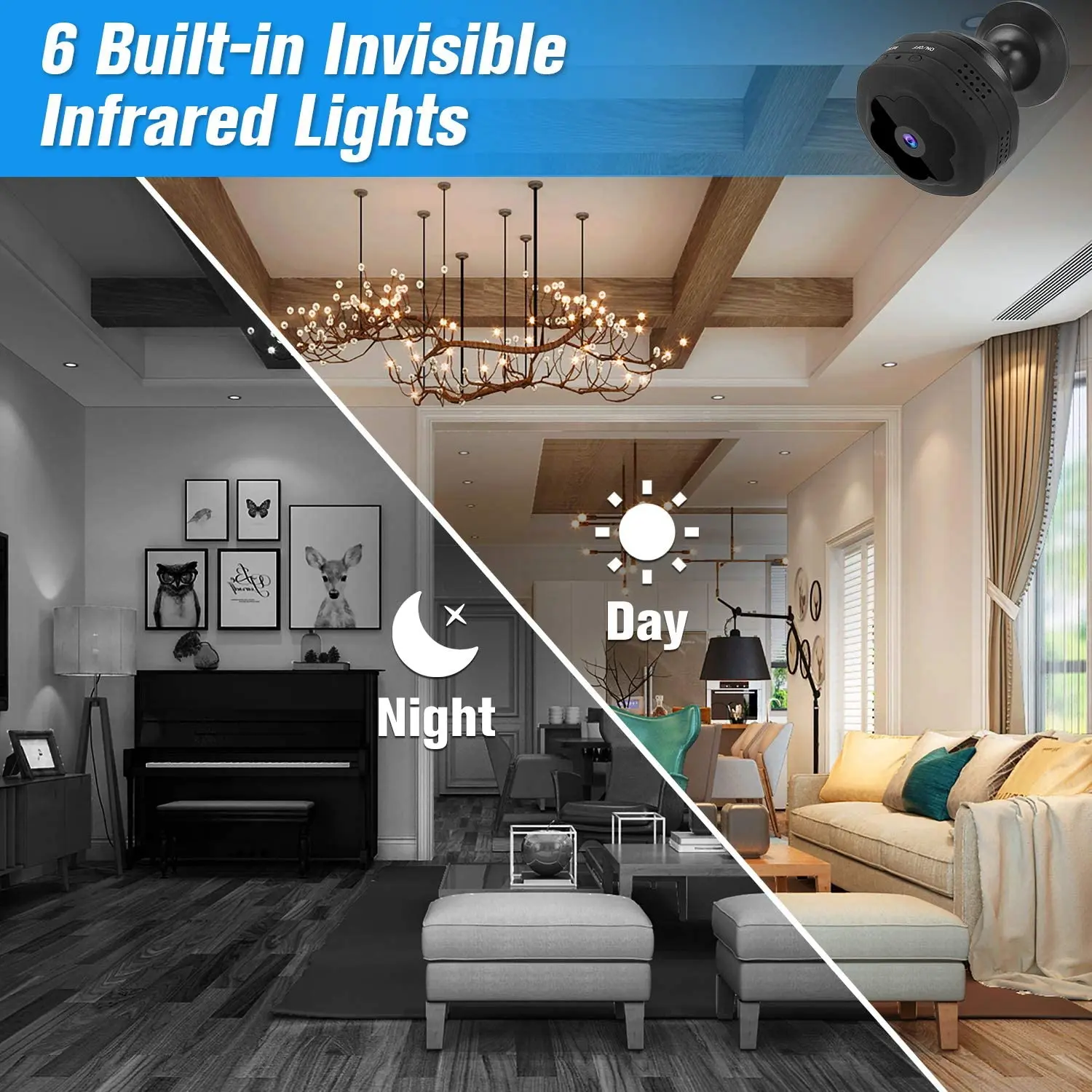 Outdoor Hunting Security Camera System Portable Removable Memory Card Small Camera Off Network Kids Mini WiFi Cameras