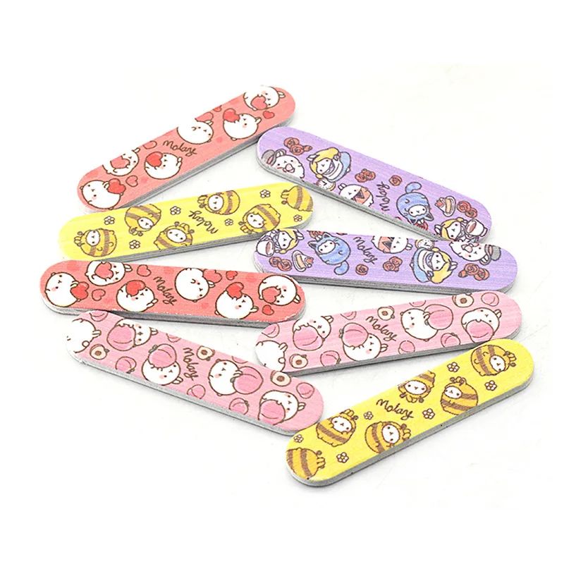 Mini cute print file, double-sided nail polish sand strip, polishing and rubbing strip wholesale