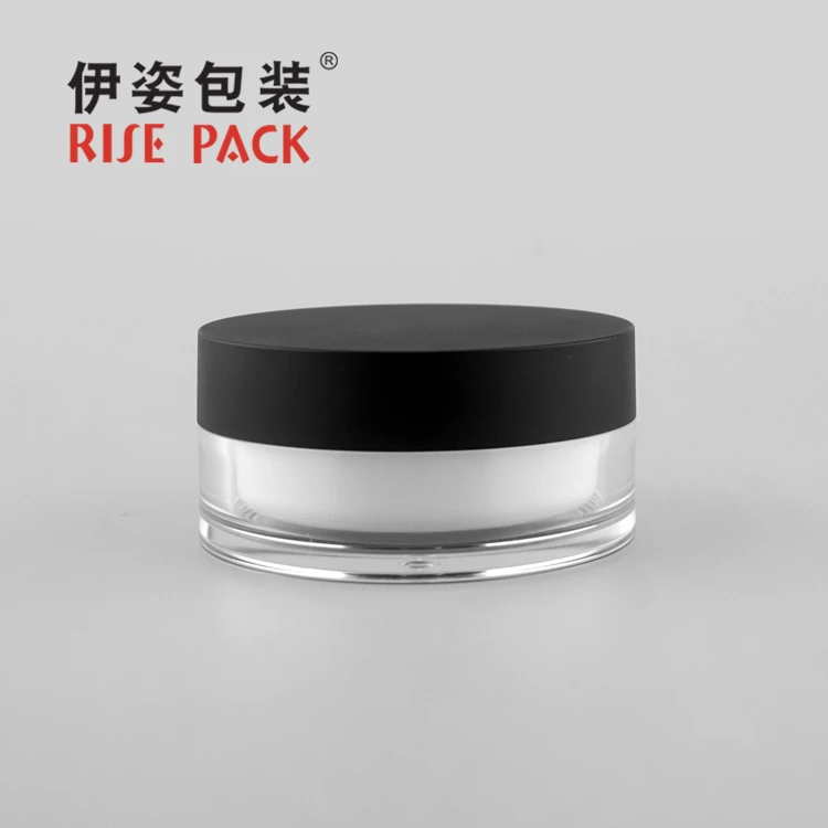 Leak-proof Dual-Chamber Pot 50ML+50ML Acrylic Jar for Day and Night Essence Moisturizer Facial Mask with Separate Lids