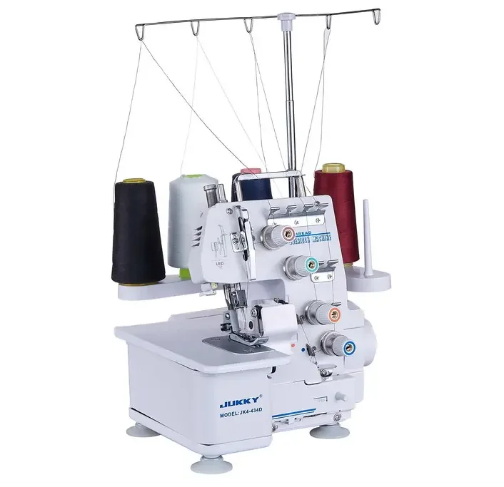 JK4-434D Высококачественная семейная швейная машина с четырьмя нитками электрическая со светодиодной лампой заводская цена
