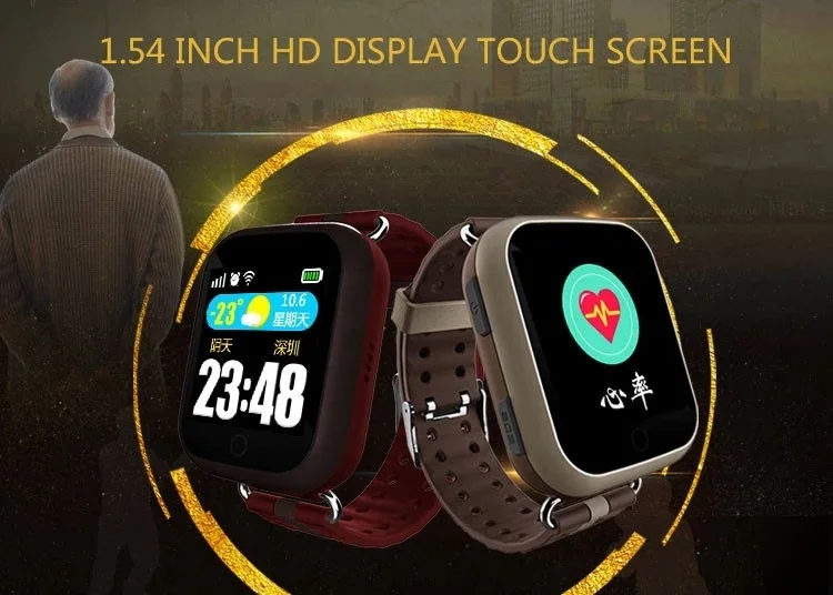 High quality smart watch phone for elderly sos emergency +GPS positioning / contact with parents easily Android /IOS system