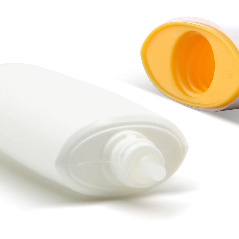 Empty White 50ml Eco Friendly Sunscreen Lotion Plastic Squeeze Eye Hand Cream Soft Cosmetic Tube Bottle Container Packaging