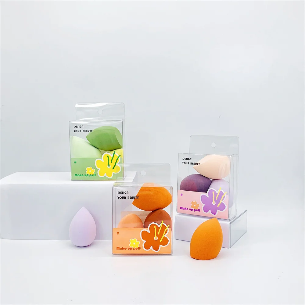 Private Label Facial Beauty Makeup Sponge 3pcs Set Facial Puff Makeup Egg Sponge