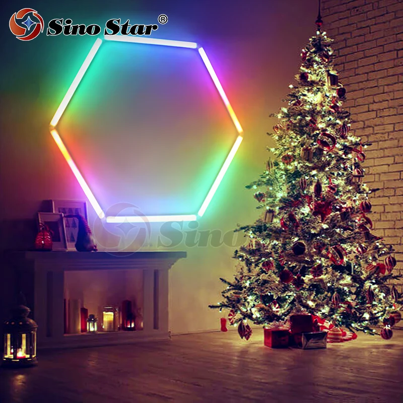 1707*1715mm Most Popular Decorative Dj Stage Lighting Equipment Hexagonal Nightclub Led Lights RGB03